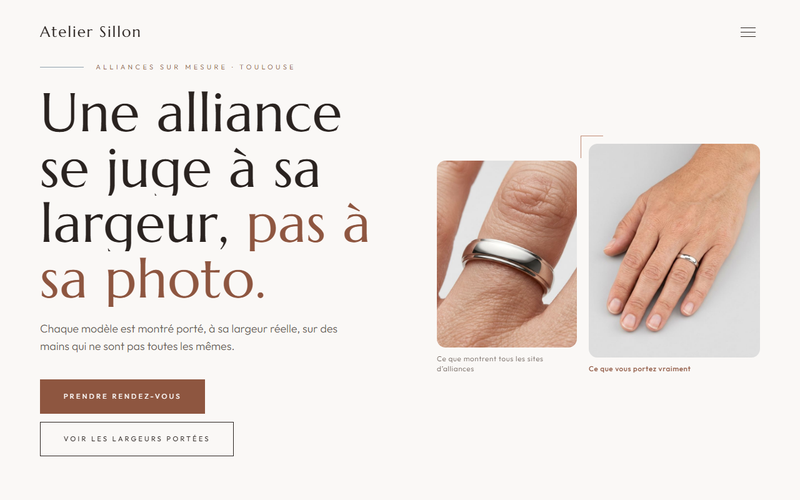 Aperçu du modèle Bijoutier · À l'échelle, pour bijoux et alliances
