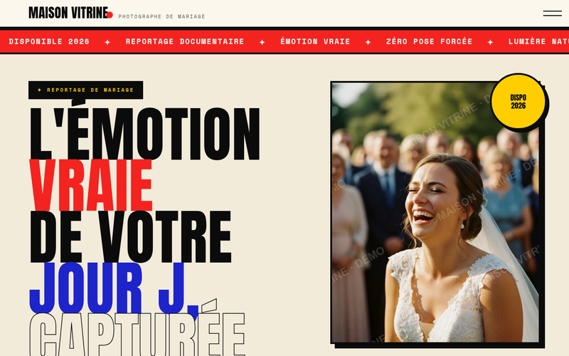 Aperçu du modèle Photo · Kinetic Bold, pour photographe