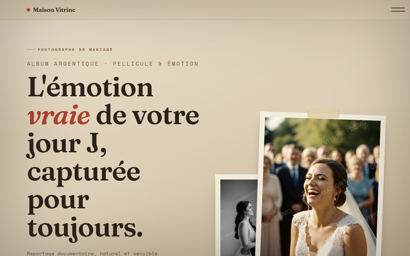 Aperçu du modèle Photo · Rétro Argentique, pour photographe