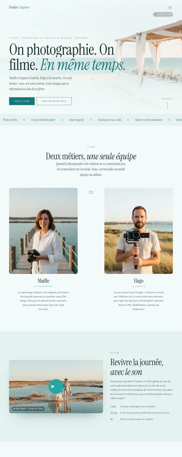 Le modèle Studio Lagune, pour photographe et vidéaste, sur un ordinateur