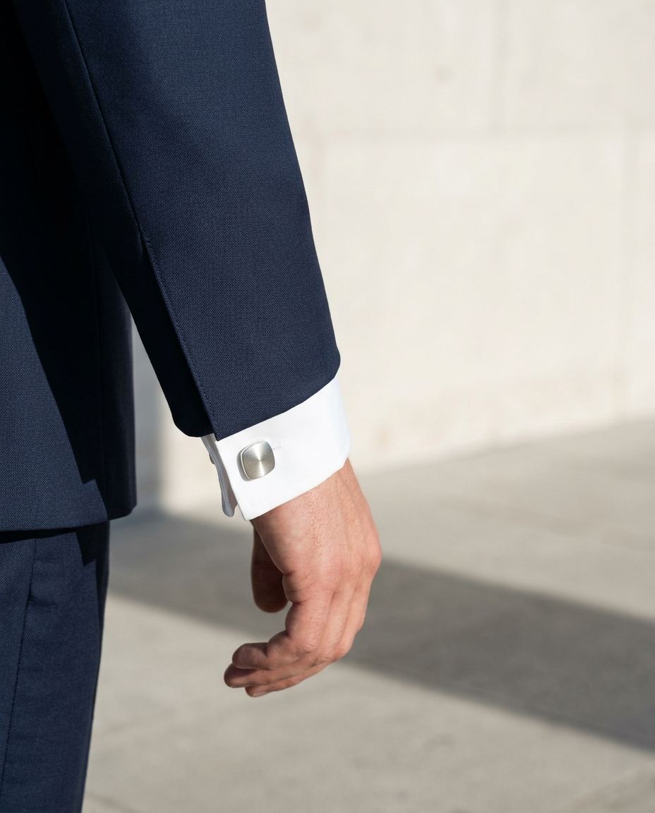 Manche de veste et bouton de manchette