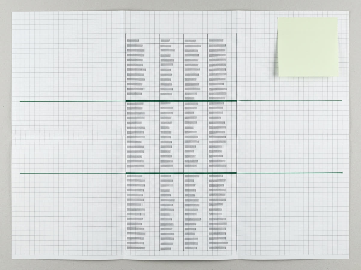 Une feuille de route du jour J en quatre colonnes, blocs horaires séparés à l’encre verte.